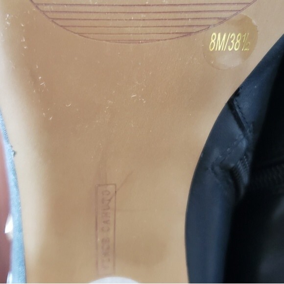 Vince Camuto Vonilesa Women's Black Leather Boot With Gold Buckle Size 8 - Picture 10 of 11